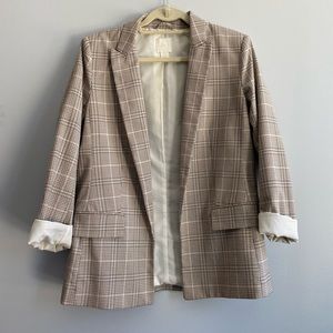 H&M plaid blazer